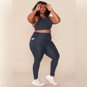 🆕 NWT Girlfriend Collective Midnight Compressive Pocket Leggings Blue Size 4XL